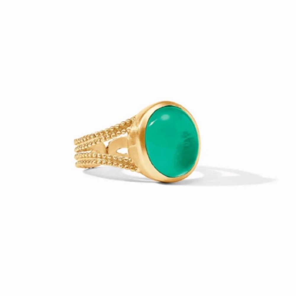 Julie Vos Green Cabochon Ring